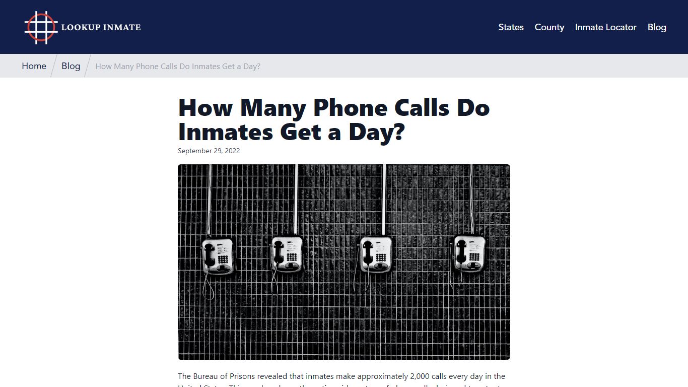 How Many Phone Calls Do Inmates Get a Day? - Lookup Inmate